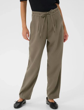 Kaffe Kamerle Belt Pants - Khaki green - 38