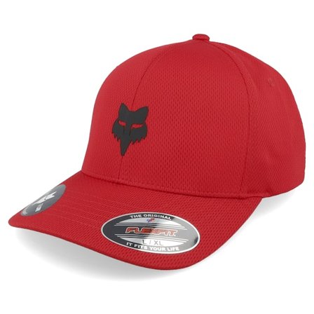 Fox - Rood flexfit Cap - Fox Head Tech Flame Red Flexfit @ Hatstore