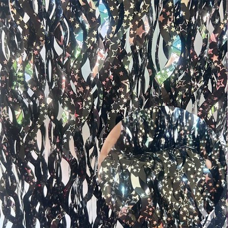 Tinsel Folie Frynsegardin SVART