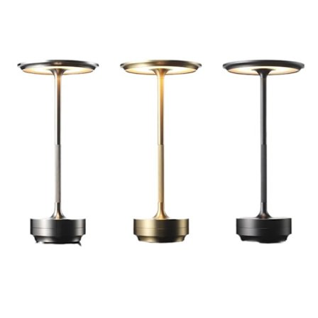 Trådløs Bordlampe Dæmpbar Vandafvisende Metal USB Opladbar Bordlampe -1 stk