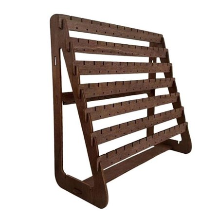 Vintage puinen korvakoruteline korujen esittelyteline järjestäjä korvakoruille