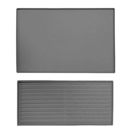Silikone kaffemaskine måtte med hævet kant, kaffebar måtte til bordplade kaffebar tilbehør, 61*40.5*1.1cm