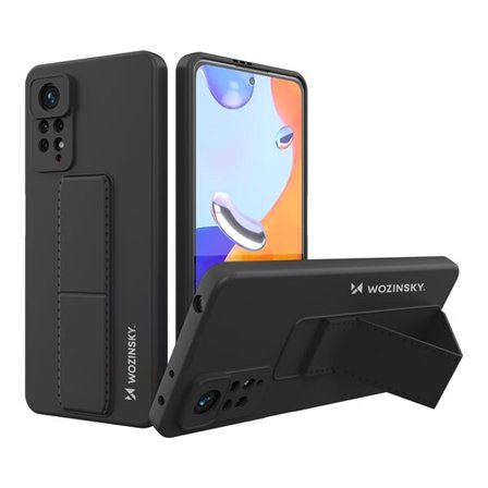 Wozinsky Kickstand Fodral silikonfodral med stativ Xiaomi Redmi Note 11 Pro fodral svart