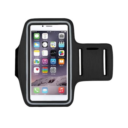 Utomhus Sportarmband Träning Löpning Pekskärm Mobilarmband Svart