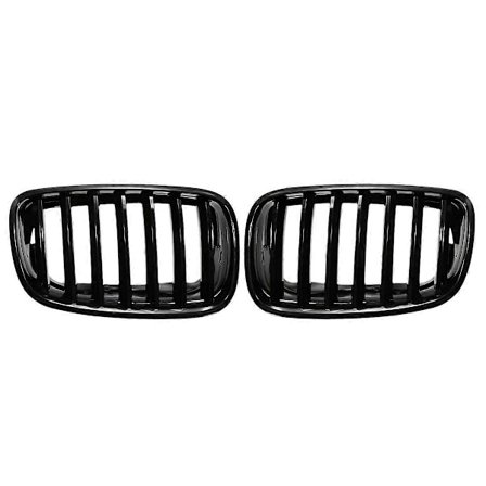 1 Par Glossy Svart Front Hood Kidney Grill Grill for-BMW X5 X6 E70 E71 2007-2013 51137157687 51137