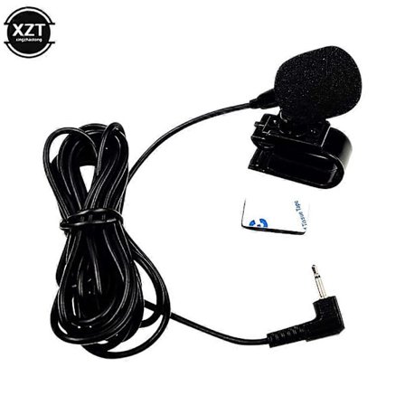 2,5 mm Mono Vinklet Jack Bil GPS Bluetooth-kompatibel Navigator Mikrofon Omnidirektionel Ekstern Forstærker Mikrofon 300 cm