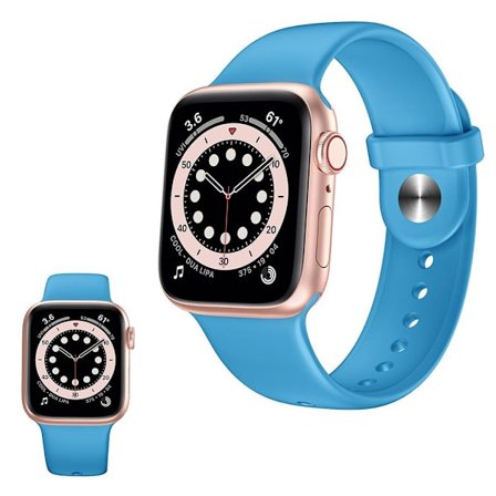 Simple silicone watch strap for Apple Watch Series 6 / 5 44mm - Blue