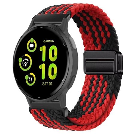 20mm 22mm Nylonarmband för Garmin Vivoactive 5/Active 5 Justerbart magnetiskt armband för Garmin Forerunner 55 165 Vivomove Trend