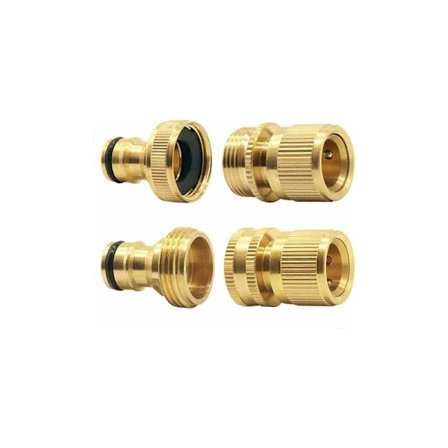 CHAM - ZZEPX trädgårdsslangkoppling, 3/4" mässinghane och hon gänga, kopparhane gänga, trädgårdsslang och 3/4" BSP krankoppling,