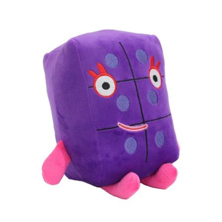 Numberblocks Plyslegetøj Antal udstoppede dukker Tv-serie Tegnefilm Pædagogisk legetøj til børn Gave Number 6
