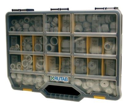 Rutab 1476250 Sortimentslåda plastförskruvningar, Installationsmaterial