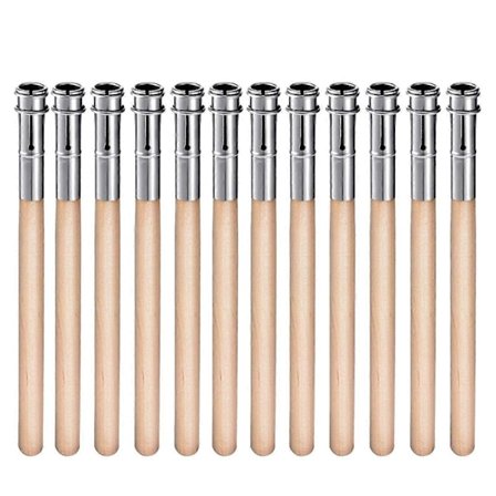 12 Stk. Træblyantforlængere Kunstblyantforlænger Farveblyantsforlænger med Aluminiumshåndtag til S