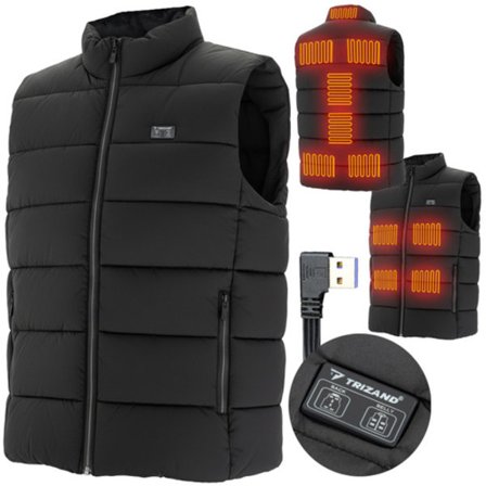 Varmevest Unisex - Vest med innebygde varmeputer - USB L