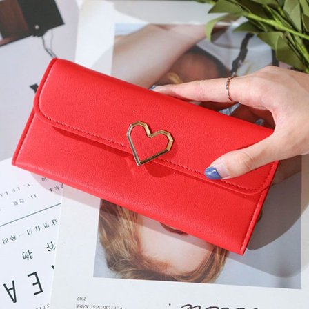 Kvinder Lange Punge Punge Love Heart Punge RØDE