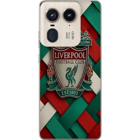 Yhteensopiva Puhelinkuori Motorola Motorola Edge 50 Ultra Liverpool Football Clubin tunnus, jossa You'll Never Walk Alone voimakkaassa graafisessa suu