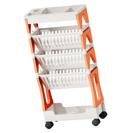 Multifunktionel opbevaringsvogn med hjul, opbevaringsreol til hjemme- og kontorbrug