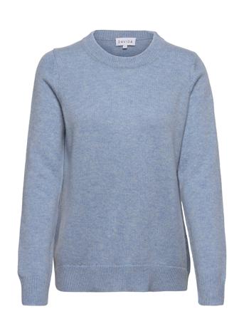 Straight O-Neck Sweater Villapaita Sininen Davida Cashmere