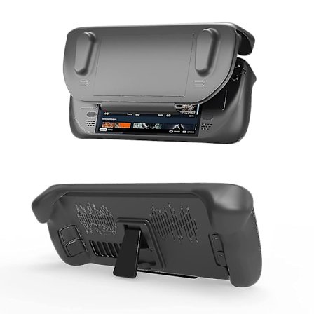 Etui med Kickstand Kompatibel med Steam Deck, Blød TPU Anti-slip Steam Deck Cover med Aftagelig Forskal