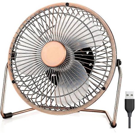 Mini USB-vifte USB-vifte Skrivebordsvifte Metall Liten Stille Kraftig Justerbar 360 6 tommer Bronse for Kontor Hjem Camping