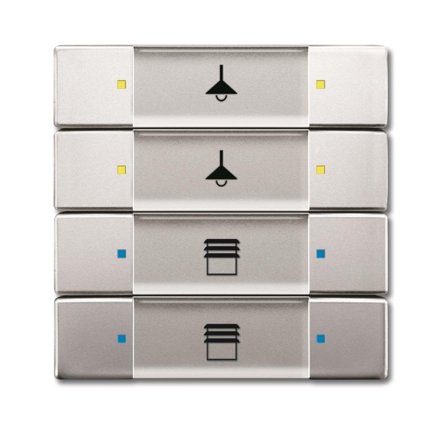 ABB Impressivo 6117-0-0239 Trykknapp 8 styrepunkter Rustfritt stål, Strømbrytere & vegguttak