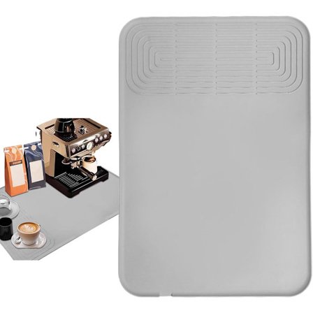 ING Silikone Kaffemaskine Måtte med Hævede Kanter 60x40 Cm Drypmåtte til og Brug på Skrivebord Bogreol Vindueskarm Altan og Terrasse Nem at Rengøre