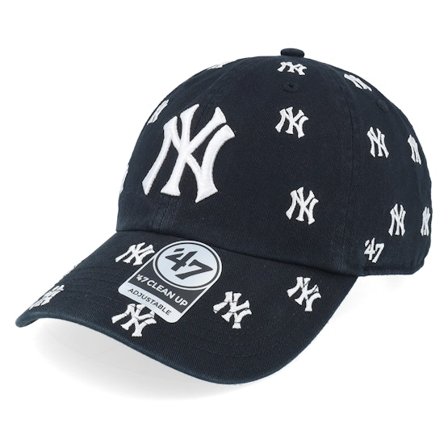 47 Brand - MLB Black unconstructed Czapka Z Daszkiem - New York Yankees MLB 47 Clean Up Cap Black Dad Cap @ Hatstore