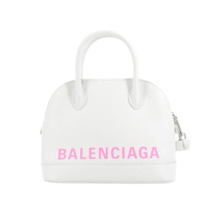 Balenciaga Vintage, Pre-owned Leather Ville Wit, Dames, Maat:ONE Size,Canvas