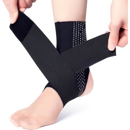 Ankelstøtte, Justerbar Åndbar Kompressionsankelstøtte, til Mænd og Kvinder med Forstuvede Ankler, Ankelbandage Stabiliserende Ligamenter, Plantar 