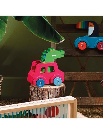 Vilac Honking Car - Crocodile - Multi/patterned - ONE SIZE