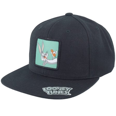Looney Tunes - Sort snapback Kasket - Bugs Bunny With Carrot Black Snapback @ Hatstore