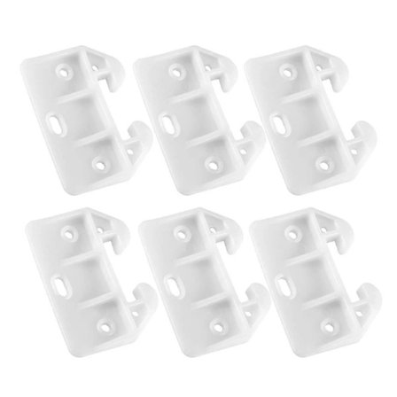 (pow yeah!) Udskiftningsdele til skuffer Nem installation Enkle hvide plastskuffeskinner 6 stk