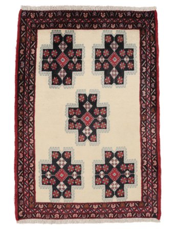 Tappeto Orientale Afshar/Sirjan 73X109 Nero/Beige (Lana, Persia)