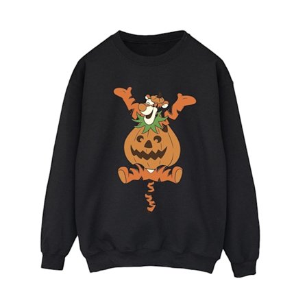 Nalle Puh Dam/Kvinnor Tigger Pumpa Sweatshirt L Svart