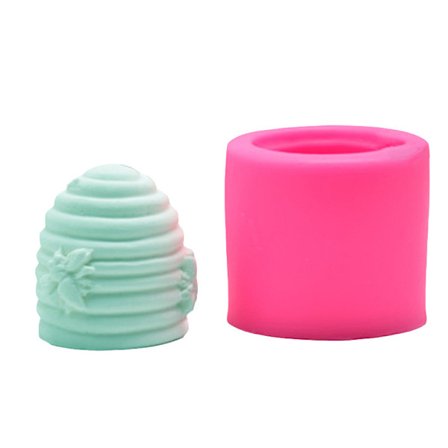 1 x Bi-formet 3D silikoneform til stearinlys, håndværk (bi)