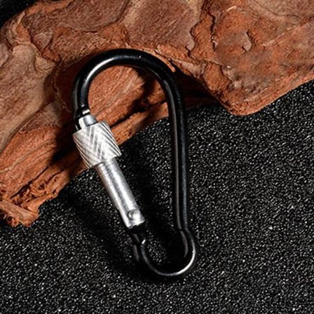 10 stk Outdoor Sports Carabiner Sikkerhetsspenne Nøkkelring SVART