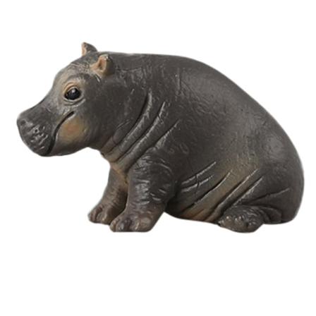 Pedagogisk vitenskap flodhest dyr modell ornament figur leketøy for barn gave