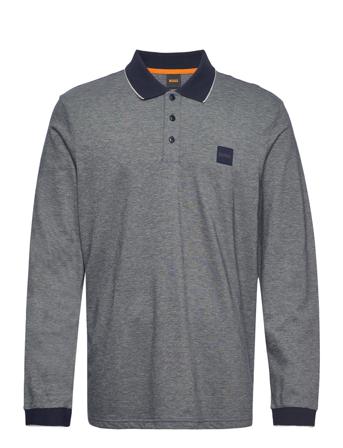 Peoxfordlong Polos Long-sleeved Harmaa BOSS