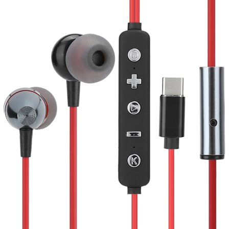 Helt digital ljudkort hörlurar typ C in-ear stereo trådbunden headset hörlurs utrustning