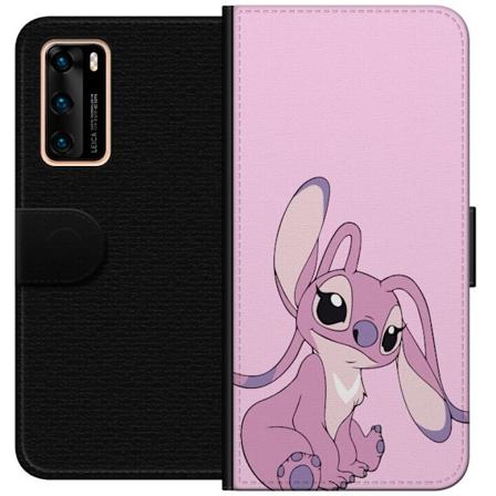 Huawei P40 Lommeboketui Stitch rosa