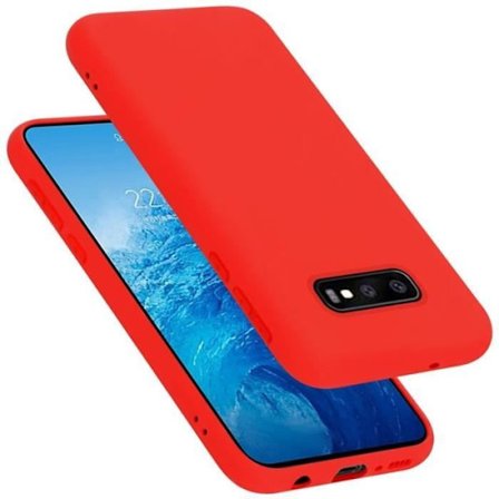 Fodral för Samsung Galaxy S10e Hölster i LIQUID RED Etui Skydd i Silikon TPU mobiltelefon