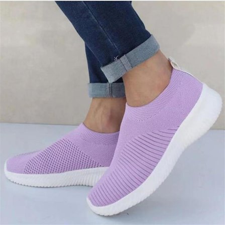 Mordely Womens Sport Mesh Andas Slip On Flat Outdoor Sneakers Skor