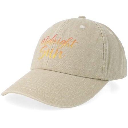 Iconic - Beige unconstructed Keps - Midnight Sun Vintage Washed Sand Dad Cap @ Hatstore