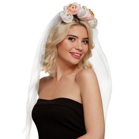 Blomster Hårbøjle med Slør