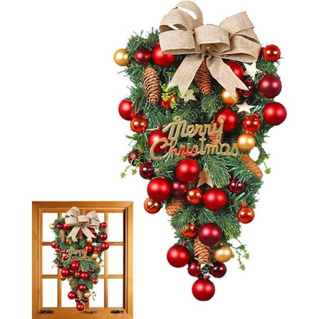 Julkrans, Dörrkrans, Konstgjord Krans, 45cm x 9.06in x 9.54in
