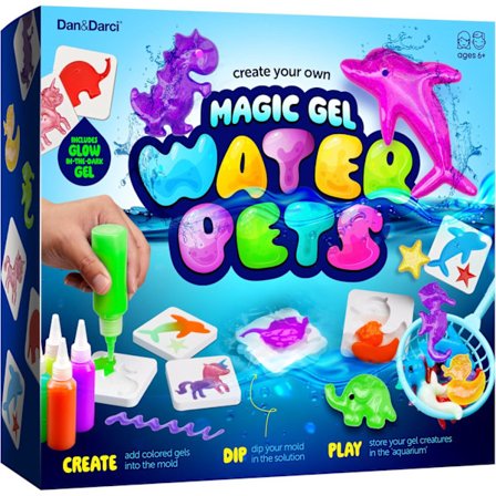 Aqua Fairy Water Gel Kit til børn - Magic Elf legetøjssæt - DIY Squishy Maker sæt - Håndværk til børn - Lav dine egne Squishies legetøj