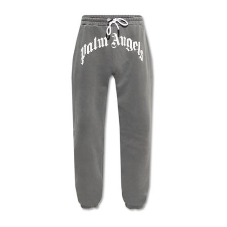 Palm Angels Sweatpants with logo Grå, Herre