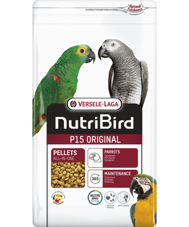 Versele-Laga - Nutribird P15 Original (papegøye) 3 kg - Fuglemat & fuglefôr - Fuglepellets - ZOO.no