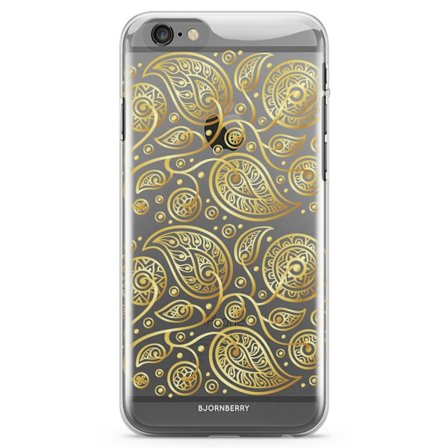 Bjornberry iPhone 6 Plus/6s Plus TPU Skal - Guld Blommor