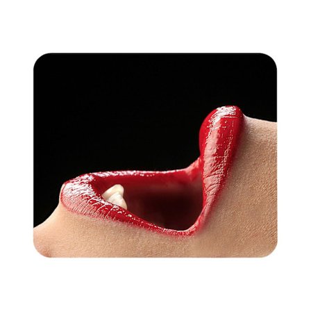 Musematte Sexy Røde Lepper Glamour Dame Munn Dekorativ Musematte Hjemmeinnredning Til Datamaskiner Bærbar PC Kontor 7,9x9,5 Tommer