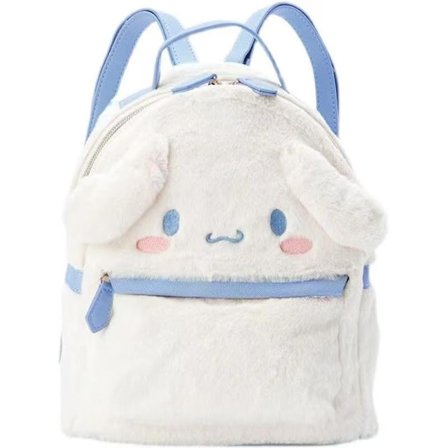 Kawaii Cinnamoroll My Melody Plys Taske, Sød Lolita JK Plys Figur Rygsæk Skole Håndtaske, Sød Pige Taske My Melody, Pige Gave Rygsæk (Hvid)